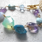Mermaid's Treasure 　海色天然石のブレスレット