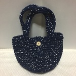 【セール品】小さいサイズの水玉模様のかご風バックＳＳ（ズパゲッティー）