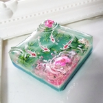 レジンアートペイント☆ほのかに光る3D絵画☆桜舞い落ちる鯉オブジェ