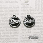 2個セット●王冠チャーム●coke黒