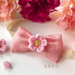 ベビーバンド♡桜と金襴リボン 初節句に♪