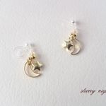 ☆starry  night (月夜）☆ ☆*ノンホールピアス