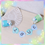 ウエディング＊結婚式＊イベント＊マタニティフォト＊貝殻糸電話ガーランド＊LOVE＊前撮りアイテム