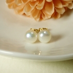 *P111*高品質淡水パール（ボタン6ｍｍ）☆シンプルピアス