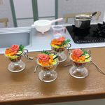 新作　パフェみたいなグラス寿司の片耳ピアス