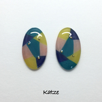 SALE  モザイク柄ピアス