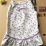 peco- miura様専用  やさしい気持ちになれちゃうワンピース ★キルティングニット パープル小花柄 