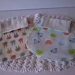 『SALE品』ベビー用汗とりパッド(S)２枚組（ウサギとクマ）