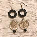 クリアゴールド × ツイストリングピアス