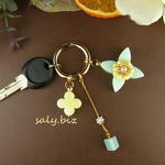 saly☆かわいいー！お花のきせかえキーホルダー