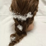 再販11 かすみ草髪飾り