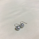 本真珠 あこや真珠 グレー系 ピアス