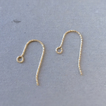 14KGF　ピアスフック(スパークル) 20×12mm