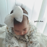 《新作》baby☆ふんわりチュールリボンのおしゃまなヘアバンド