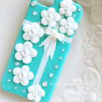 お花のスマホケース♡iPhoneケースティファニーカラーブーケ