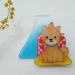 わんこwith富士山ブローチ