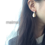 ゴールド雫とパールピアス*イヤリング*ノンホールピアス*