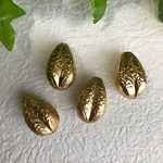 ドイツヴィンテージ アクリルティアドロップビーズ ゴールド 4個セット