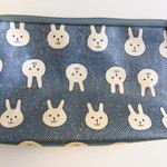ワンコインラミネートポーチ　うさぴょん　denim