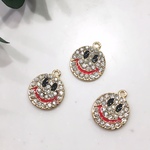 145▪️ラインストーン付きニコちゃんチャーム3個セット▪️スマイル