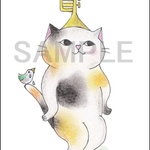 トランペット猫＆サックス猫のポストカード