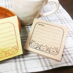 猫のメモハンコ　付箋に押せるネコ柄スタンプ　オフィスやご自宅に♪