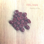 【送料無料】✭6pcs✭Czech Beads チェコビーズ oval beads ボルドー