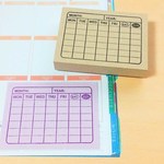 自宅学習にも使える♡　自主性を高める時間割・カレンダースタンプ　＜大判＞　No.1 月曜始まり