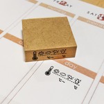 【天気と気温】手帳はんこ　日記スタンプ　スケジュールハンコ　カレンダー 手帳に♪