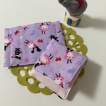 入園・入学準備　☆　マスク＆ハンカチセット　☆　アリス柄(ラメ入り) パープル