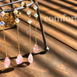 キラッキラな雫ピアス☆桜色