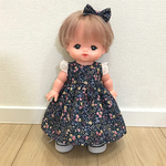 soraa2様専用 送料無料メルちゃん花柄ロングワンピース&リボン
