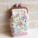 swe***さま専用*レトロアニマル☆*8.5cm縦長がま口ポーチ*ふわもこ羊