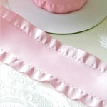 1m150円【2m分】フリルリボン♡ピンク　38mm幅