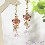 [再販]❀ 桜 ❀ピアス/イヤリング  揺れる桜ときらきらな雫