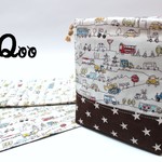 【お弁当袋セット】☆乗り物・ブラウン☆