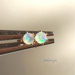 【再販】14kgf＊プレシャスオパールの一粒ピアス     