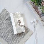 純白の向日葵◆iPhoneケース【Small Sus スモール・サス】リバティ手帳型スマホケース 
