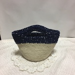 【お試しセール品】麻ひもとズパゲッティのかごバック（ＳＳ）