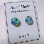 【訳あり】1点のみ✳︎ かすみ草✳︎まんまるピアス♡