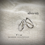 【再再販♥silver925オーバルピアス#228】