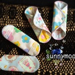【布ナプ】布なぷライナー〜sunnymoonフルセット〜『春を呼ぶ♪ブルーマカロン』