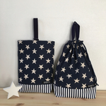 koeriringo様オーダー品☆体操着袋☆上履き入れ☆帆布の移動ポケット