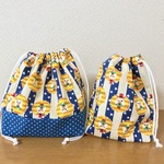 【再販】サーカスライオン柄☆お弁当袋セット☆ブルードット