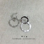 silver再販【送料無料♥Wリングピアス#230】