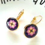 SALE フレンチフックピアス*ゴールドカラー*万華鏡