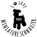 手描き風フォントがかわいい愛犬のお名前入りステッカー☆『ミニチュアシュナウザーAタイプ』☆ カーステッカー ☆ ペット ☆ ステッカー ☆ 名入れ 8