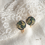 mimosa シンプル刺繍イヤリング