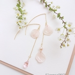ヒラヒラ紫陽花さくら色【アメリカンピアス・パーツ変更可】