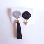 水引×たいるピアス【ブラック】